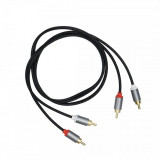 Cablu audio, 4 mufe, 2 mufe RCA la 2 mufe RCA, lungime 1 m, ProCart