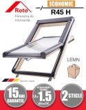 Fereastra Mansarda Roto R45 H, Lemn Stratificat, Geam Termopan, Antracit