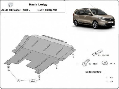 Scut motor aluminiu Dacia Lodgy 2012-prezent foto