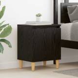 vidaXL Dulap de noapte Stejar Negru 40 x 30 x 50 cm Lemn compozit 875106