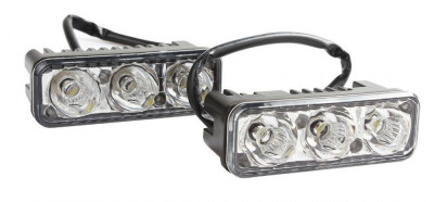 Lumini de zi DRL 3 led*3W 12V-24V Epistar BTDR-301-A foto