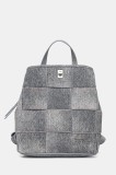 Desigual rucsac YOKO PU DENIM SU femei, culoarea gri, mic, modelator, 25SAKP09
