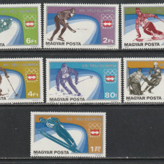 Ungaria 1975 - Jocurile Olimpice de Iarna Innsbruck 7v MNH