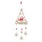 Decorațiune Suspendabilă Crăciun, Brad Lemn, Moș Crăciun, Fulguri Glitter, 51cm