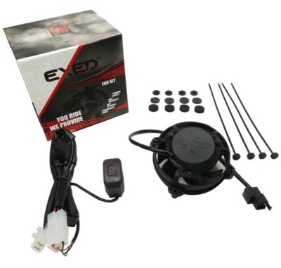 Kit ventilator cu buton on off Led si sistem montare universal pentru toate tipurile de motociclete foto