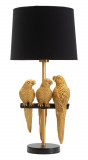 Lampa de masa Parrots, Mauro Ferretti, 1 x E27, 40W, &Oslash; 30x62.5 cm, negru/auriu