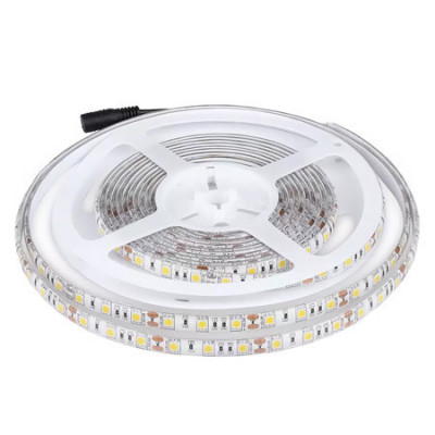 Banda led smd5050 60led/m 6400k ip65 5m foto