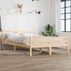 VidaXL Cadru de pat dublu 4FT6, 135x190 cm, lemn masiv