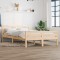 vidaXL Cadru de pat dublu 4FT6, 135x190 cm, lemn masiv