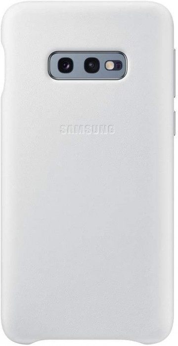 Husa de protectie Samsung pentru Galaxy S10e G970, Leather, White