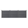 [neu.holz]&reg; Gard Toscana, 165 x 466 cm, WPC, gri HausGarden Leisure
