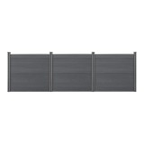 [neu.holz]&reg; Gard Toscana, 165 x 466 cm, WPC, gri HausGarden Leisure