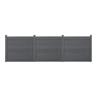 [neu.holz]&amp;reg; Gard Toscana, 165 x 466 cm, WPC, gri HausGarden Leisure foto
