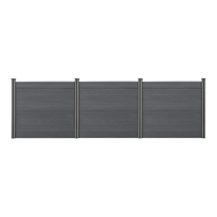 [neu.holz]&reg; Gard Toscana, 165 x 466 cm, WPC, gri HausGarden Leisure
