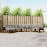 vidaXL Set de canapele de exterior 24 pcs Gri natural și deschis 3369750