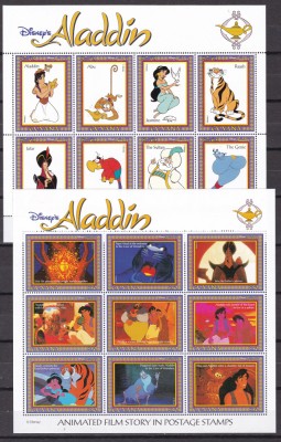 Guyana 1993 Disney Aladdin MI 4474-4503 3 klb.+ 4 bloc MNH foto