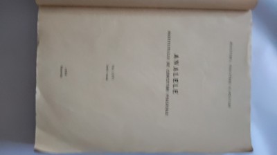 ANALELE INSTITUTULUI DE CERCETARI PISCICOLE VOL.1-M.BACESCU-1956 X3. foto