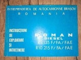 Instructiuni de exploatare si intretinere ROMAN DIESEL R8.135F/FA/FAE