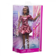 BARBIE DELUXE STYLE PAPUSA BARBIE ROCHIE ROZ METALIZAT CORAL