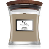 Woodwick Cashmere lum&acirc;nare parfumată cu fitil din lemn 85 g