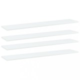 vidaXL Plăci bibliotecă, 4 buc., alb, 100 x 20 x 1,5 cm, PAL