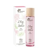Apa de Parfum L&#039;Eau des Delices Trandafir si Iasomie Bio 50 mililitri Fleurance Nature, 50 ml
