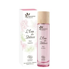 Apa de Parfum L&amp;#039;Eau des Delices Trandafir si Iasomie Bio 50 mililitri Fleurance Nature foto