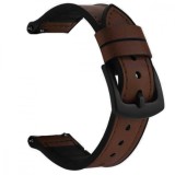 Curea hibrid piele-silicon compatibila cu Garmin Venu 2, VD Very Dream&reg;, 22mm, Dark Brown