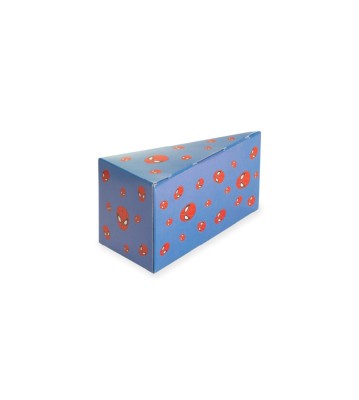 Cutie In Forma De Felie de Tort Din Carton pentru dulciuri, Spiderman, albastru - rosu foto