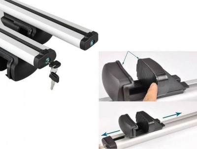 Set bare transversale portbagaj 150 cm compatibile cu bare distantate &amp;reg; ALM foto