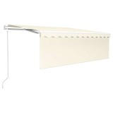 Cumpara ieftin Copertina retractabila automat cu stor, crem, 4x3 m
