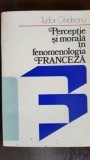 Perceptie si morala in fenomenologia franceza-Tudor Ghideanu