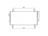 Condensator climatizare Mitsubishi Outlander, 08.20, motor 2.0, 110 kw benzina, cutie manuala/CVT, full aluminiu brazat, 710x362x12 mm, cu uscator