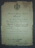 BREVET DE DECORARE CU MEDALIA &quot;BĂRBĂȚIE SI CREDINȚĂ&quot; (1942 - GEN. C.&nbsp;PANTAZI)