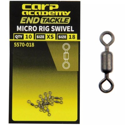 Vartej Carp Academy Micro Hook Swivel, Marime XS / Nr.18, 10buc/plic foto