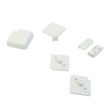 Set accesorii pentru plinta antistrop rectangulara, montaj orizontal, 10019, finisaj alb
