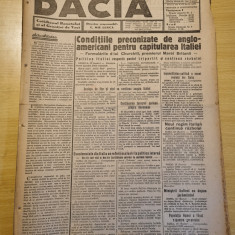 Dacia 29 iulie 1943-al 2-lea razboi mondial,conditiile pt capitularea italiei