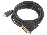 Cablu DVI-D la HDMI 3m negru 30AWG
