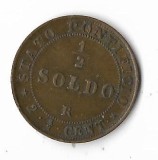 Moneda 1/2 soldo 1867 - Vatican, Europa, Cupru (arama)