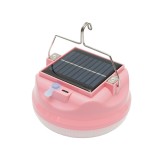 Lampa LED 200W cu panou solar si baterie 2400mA, roz
