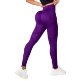 Colanti Sport Eleganti, Talie Inalta si Efect Push-Up, Violet - S