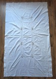 FATA DE MASA MARE VINTAGE DIN BUMBAC CU MODEL BRODERIE SPARTA