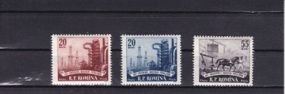 ROMANIA 1957 LP 442 CENTENARUL INDUSTRIEI PETROLIERE ROMANE SERIE MNH foto