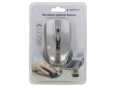 Mouse Optic Wireless USB, Gri, 10m foto