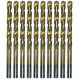 Makita P-61226-10 - Set burghie metal HSS-TIN 7 mm tija cilindrica 10 bucati