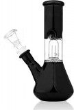 Bong de sticla Amsterdam Leaf Negru, inaltime 30 cm diametru 40 mm, 18,8 mm