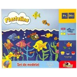 Set de modelat Plastelino, 9+ piese, Multicolor