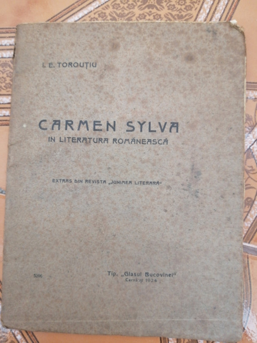 I.E. Torouțiu - Carmen Sylva &icirc;n literatura rom&acirc;nească, 1924