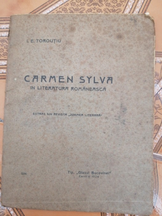 I.E. Torouțiu - Carmen Sylva &icirc;n literatura rom&acirc;nească, 1924