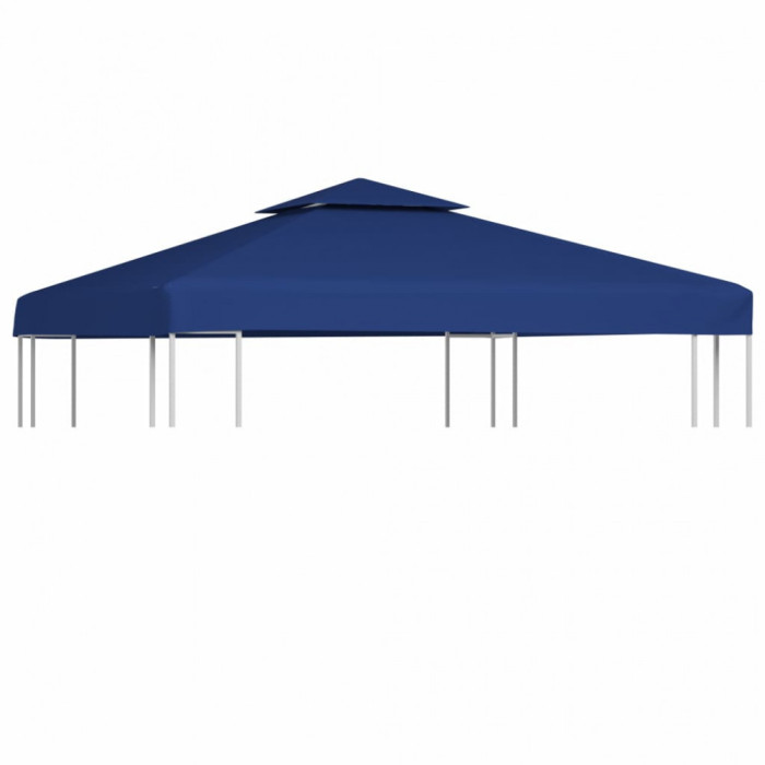 Copertină rezervă acoperiș pavilion, albastru, 3x3 m, 310 g/m&sup2;